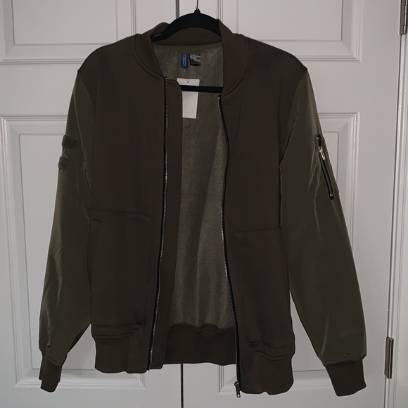 NWT H&M Army Green Bomber Jacket - Picture 5 of 12